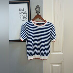 Blue and White Striped T-Shirt